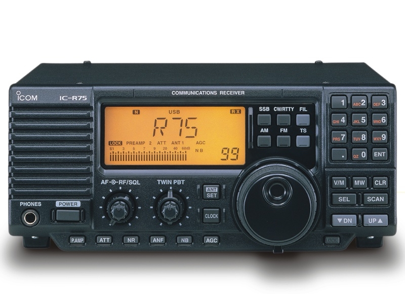 ICOM ic-r75 - втомобильно-стационарный широкополосный кв приемник